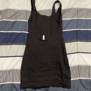 Zara black Mini Denim stretchy dress